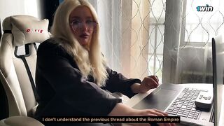 Училка в очках дала студенту в пизду